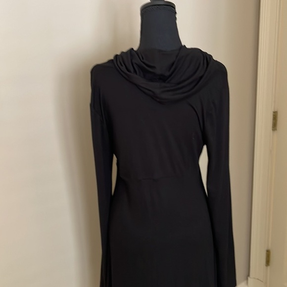 Karen Kane black dress with large cowl neck - Picture 5 of 7